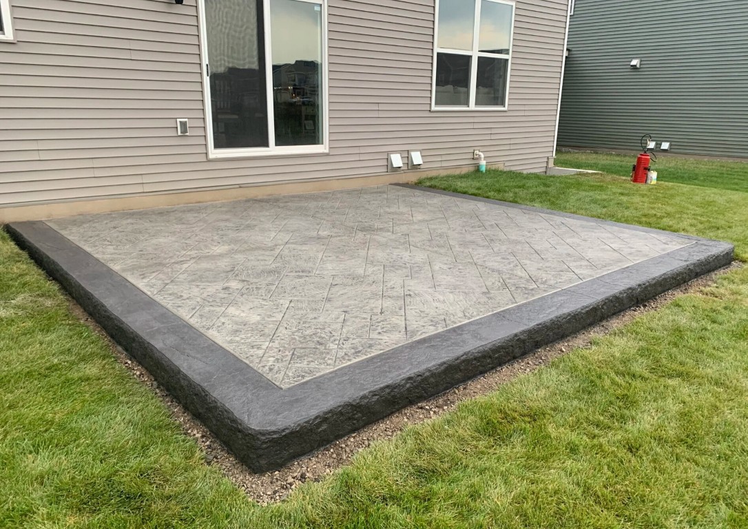 Custom concrete backyard transformation in Bedford, TX